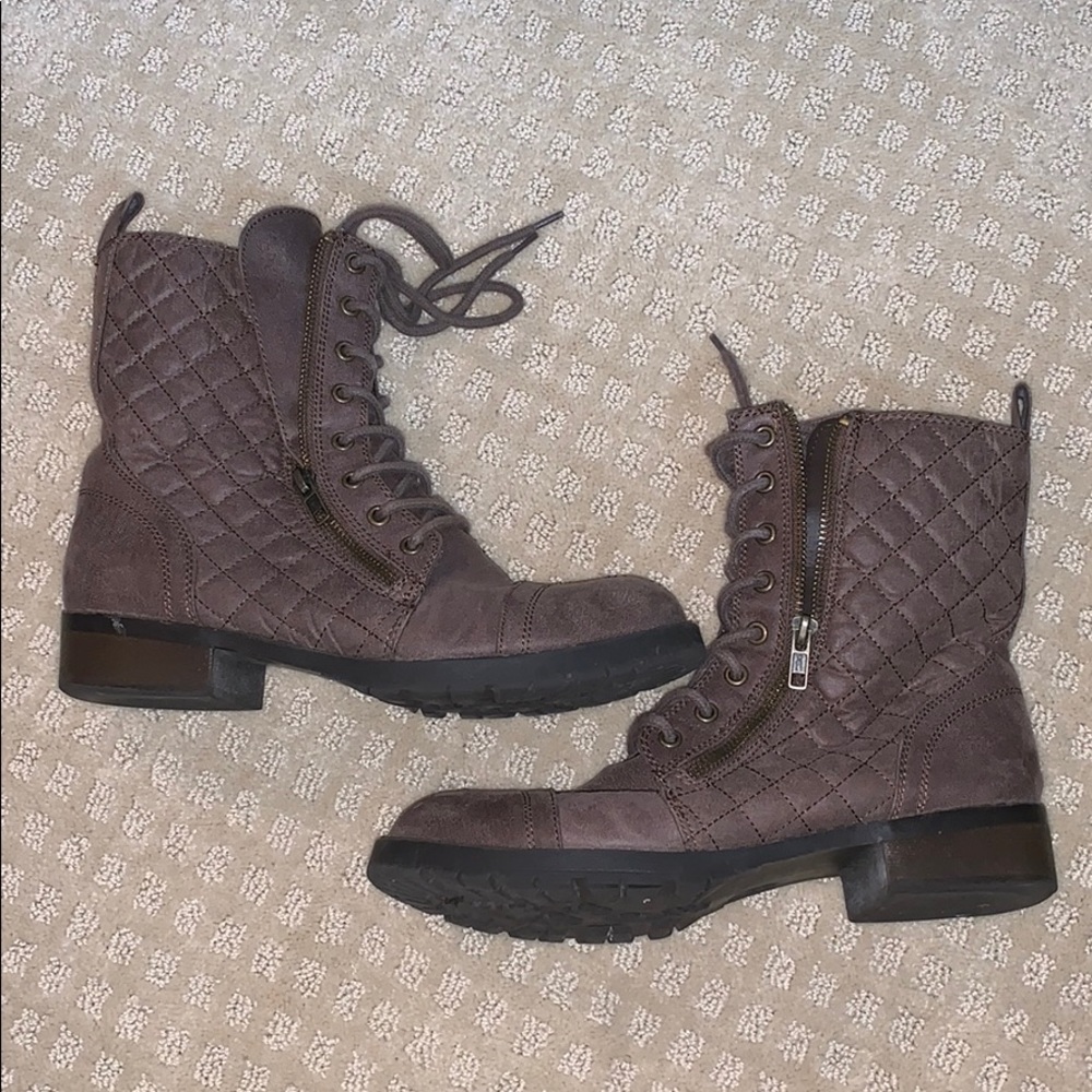 Vegan Leather Combat Boots - Picture 4 of 4